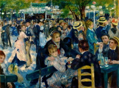 Pintura al óleo impresa Art Giclee Auguste Renoir Le Moulin de la Galette decoración del hogar Foto 1 de 3