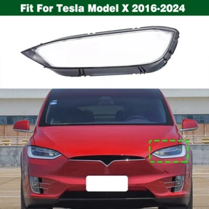 Left Headlight Housing Clear Lens Cover + Sealant For Tesla Model X 2016-2024 - Picture 1 of 10
