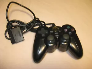 Black PlayStation 2 Mini Dual Analog Game Pad Controller for PS1 PS2 - Picture 1 of 2
