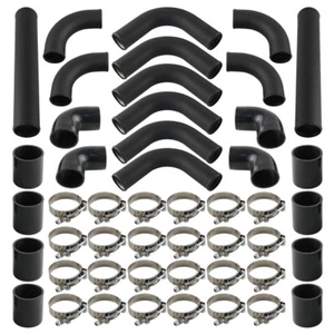 12PCS 2.5“ 63mm Universal Turbo Ladeluftkühler Rohrleitungen+Silikonschlauch Kit - Picture 1 of 11
