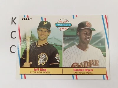 1988 Fleer Baseball RC Prospects #653 Jeff King / Randell Byers - Image 1 of 2