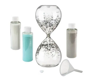 Wedding Sand Ceremony Kit Hourglass Blended Family Unity Set Lid Glass Supplies - Picture 1 of 5