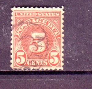 #J83 5 CENT POSTAGE DUE FANCY CANCEL F-VF USED g - Picture 1 of 2