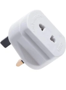 2-Pin To 3-Pin UK Shaver Adapter Plug Socket Converter EU European Euro Uk ⭐⭐⭐⭐⭐ - Picture 1 of 10