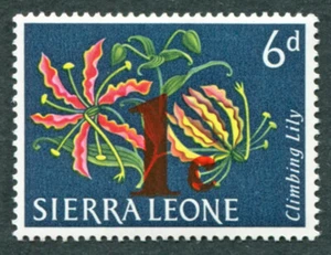 SIERRA LEONE 1964-66 1c on 6d SG313 mint MNH FG Decimal Currency Flowers b #C01 - Picture 1 of 1