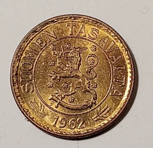 * Finnland * 10 Markkaa * 1962 * Aluminium-Bronze * Zustand 1++ * - Bild 1 von 2