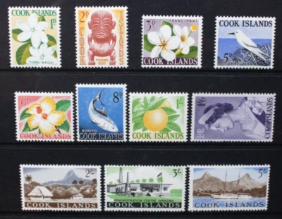 COOK ISLANDS 1963 QEII Definitivos. Juego de 11 a 5/- Como nuevo nunca montado SG163/173 Foto 1 de 2