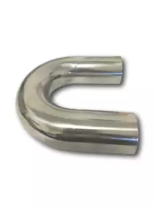 EXHAUST PIPE MANDREL BEND STAINLESS STEEL 1 1/2" 180 DEGREE - POLISHED - Picture 1 of 8