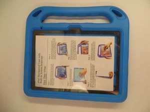 iPad Shockproof Case Kids Blue Handle Stand Cover w/ Screen Protector 10" Tablet - Picture 1 of 5