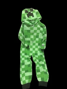 Pijama polar con capucha de una pieza Minecraft Creeper para niños 6/7 - Imagen 1 de 2