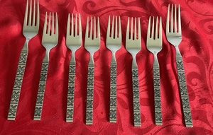 Ekco acero inoxidable Montalo 6 tenedores de ensalada 6 3/8" y 2 tenedores de cena 7 3/8" casi nuevo pulido - Imagen 1 de 4