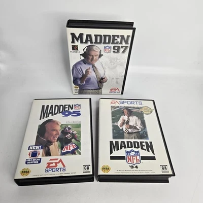  Sega Genesis Games Lot of 3 - Madden NFL 94, 95, 97 - Image 1 of 4