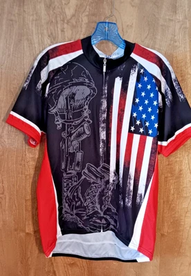 Camiseta de ciclismo de manga corta para hombre, patriótica, "Honor a los caídos", talla XL Foto 1 de 3
