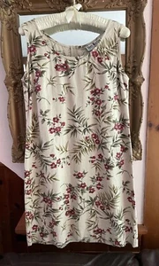 Vestido Corto Vintage Años 90 Sherie Martin Lino Mezcla Algodón Floral Sin Mangas 8P - Imagen 1 de 6