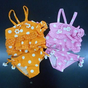 Infantil Niñas Bungy Bebé Rosa y Naranja 2 Piezas Trajes de Baño Tallas 6Mt, 18Mt y 24Mt - Imagen 1 de 7