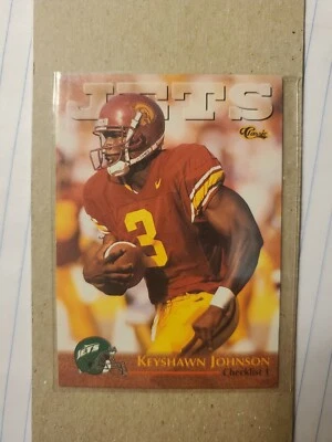 1996 Classic NFL Rookies Checklist #99 Keyshawn Johnson, Jets Football Card RC! - Image 1 of 2