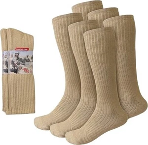 6 Pairs Men Army Military Boot Socks Combat Tactical Trekking Hiking Size 10-13 - Picture 1 of 15