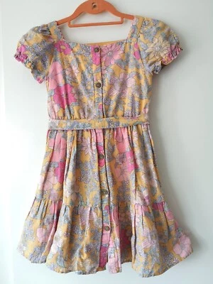 ⭐ Vestido de fiesta floral de verano para niñas monzón con correa 8 años ⭐ Foto 1 de 4