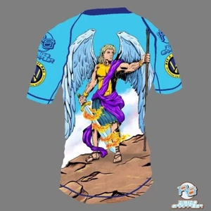 War & Peace Guarding Angel Short Sleeve Rash Guard - Picture 1 of 2