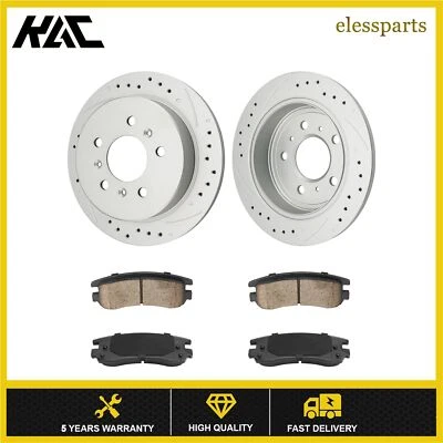 Pastillas de freno rotores traseros perforados para Chevrolet Impala 2006-2010 Monte Carlo Foto 1 de 4