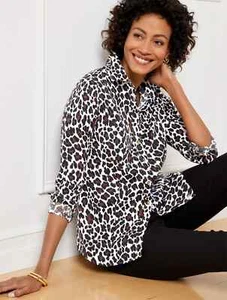TALBOTS NON-IRON PERFECT SHIRT - FLECKED ANIMAL, NWT - Picture 1 of 1