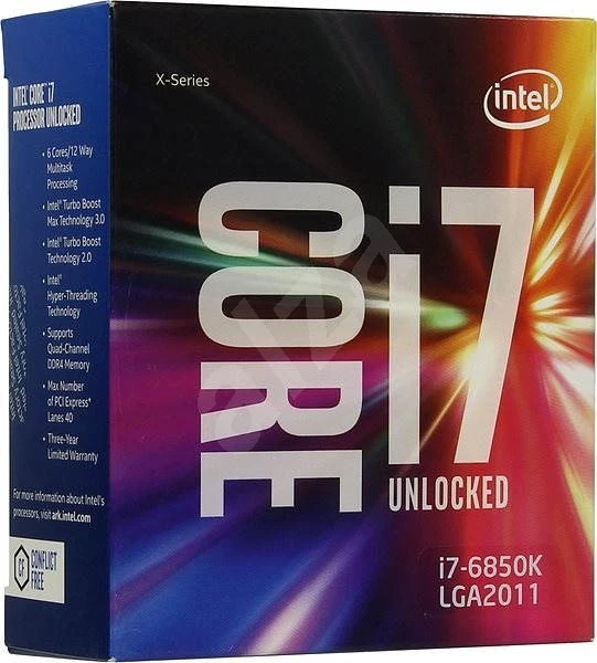 New Intel i7 6850K 3.6GHz 15MB Cache Six-Core CPU Processor SR2PC 140W LGA2011  - Image 1 of 4