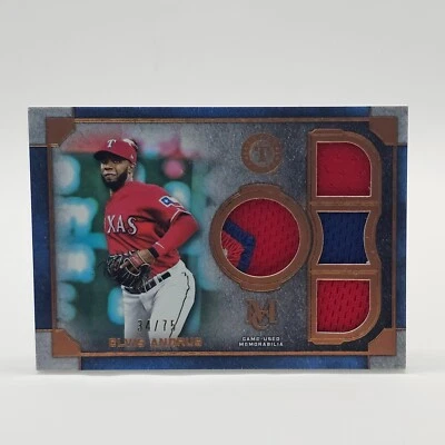 2019 Topps Museum Collection Elvis Andrus Quad Relic Copper /75 - Image 1 of 2