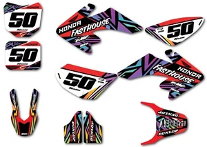 Custom Graphics Full Kit to Fit Honda CRF 50 2004 - 2023 lover Style stickers - Picture 1 of 6