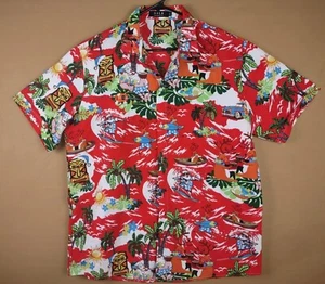 SSLR Herren Weihnachtsmann hawaiianisch Weihnachten Knopf Shirt Surfen Relax XL - Bild 1 von 6
