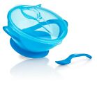 Nuby Easy Go Suction Bowl & Spoon with Lid - Durable - BPA Free -Multiple Colors
