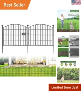 Valla Personalizable Sin Excavación - 10 Paneles con Puerta, 24 Pulgadas de Alto, Barrera Jardín - Imagen 1 de 10