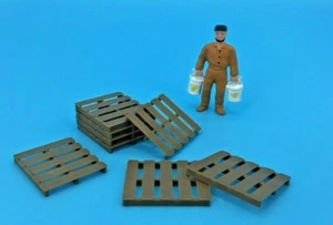 8 pc Brown PALLET Set - O Scale - 1:48 - Pallets - Made in the USA - All Scales - Picture 1 of 6