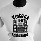 Vintage Hi Fi Enthusiast T Shirt Retro Separates Speakers Amplifier Turntable w