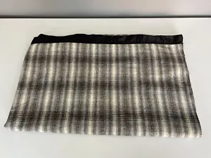 Manta a cuadros ligera de molino de lana Amana vintage negra/gris/amarilla - Imagen 1 de 3