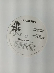 LA-CRESHA REAL LOVE, JR RECORDS JR-6009 12” 33 rpm USA 1987 NM (PROMO COPY) - Imagen 1 de 4
