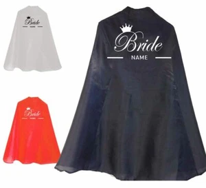 Hen Party Bride Name Personalised Printed Super Hero Cape Avenger Costume - Picture 1 of 4