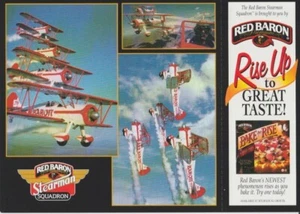 1998 Red Baron Stearman Squadron Air Show Promo Hero Card - Bild 1 von 2