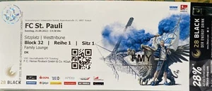 Eintrittskarte / Ticket Hansa Rostock - FC St. Pauli - 26.08.2022 - Bild 1 von 1