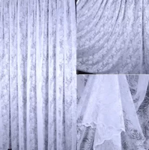 LUXURY Finished Curtains Set Bamboo Curtains Tulle Store Custom Wrinkles White - Picture 1 of 9