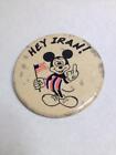Rare Anti War Mickey Mouse pin / Button 