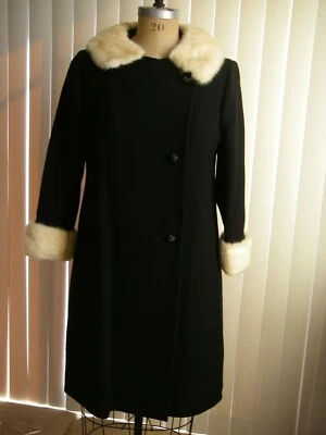 Abrigo Forstmann vintage de invierno de lana y piel para mujer talla L - XL excelente estado Foto 1 de 4