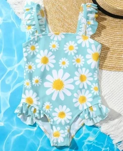 One piece daisy swimsuit in 5 Youth - Picture 1 of 4
