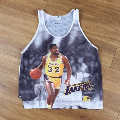 Camiseta deportiva de colección Magic Johnson LA Lakers Starter Los Angeles NBA XL Foto 1 de 3