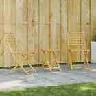 Bistro Set 3 Piece Outdoor Bistro Set Garden Table and Chair Bamboo vidaXL 