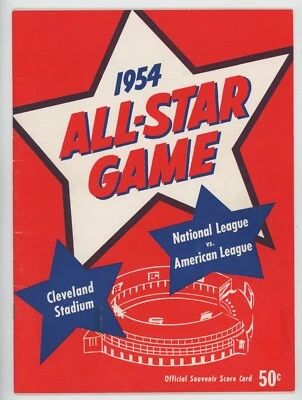 1954 MLB All Star Program at Cleveland Stadium • Unscored  - Image 1 of 4