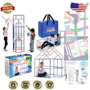 STEM Fort Building Kit – 510 Pieces for Creative Indoor & Outdoor Fun - Picture 1 of 8