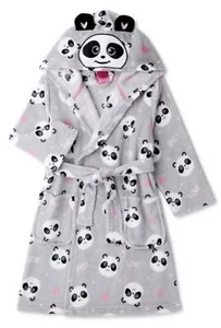 CP Girls Gray PANDA Bear 2Pocket Robe Size 4 NWT - Picture 1 of 2