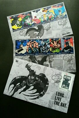 Malasia Cómic Batman 80 Años 2019 Animación FDC *oficial *holograma *inusual Foto 1 de 4