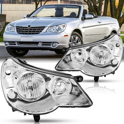 Par de montaje de faros para Chrysler Sebring 2007 2008 2009 2010 reemplazo directo Foto 1 de 4