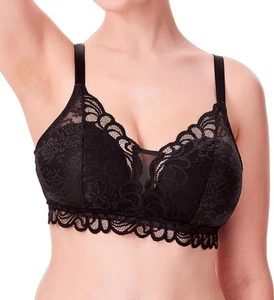 Reggiseno Bali Comfort Flex Fit convertibile in pizzo nero taglia 3XL nuovo con etichette - Foto 1 di 12